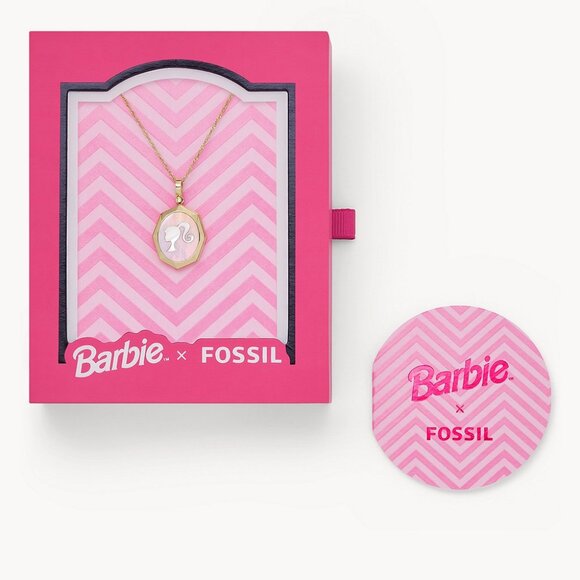 Barbie x Fossil Limited Edition Gold-Tone Stainless Steel Chain Necklace - Picture 1 of 7